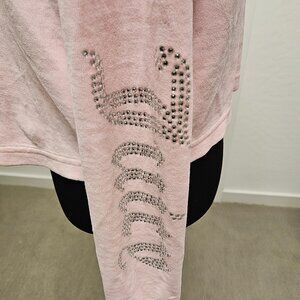 Juicy Couture Black label, Velour Cotton Blend Pink hoodie, size xs